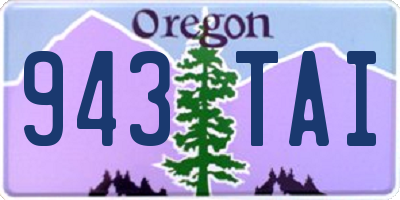 OR license plate 943TAI