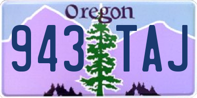 OR license plate 943TAJ