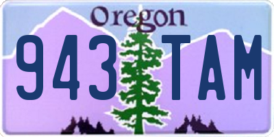 OR license plate 943TAM