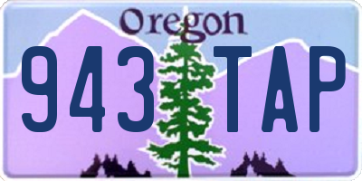 OR license plate 943TAP