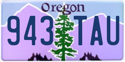 OR license plate 943TAU
