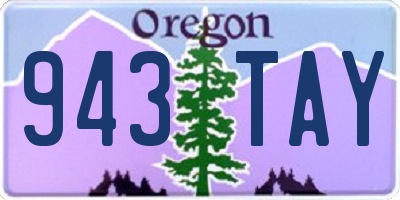 OR license plate 943TAY