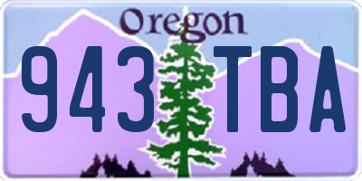 OR license plate 943TBA