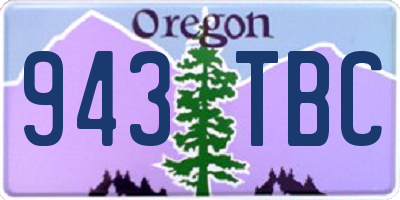 OR license plate 943TBC