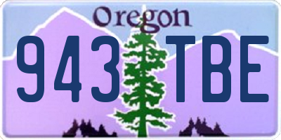 OR license plate 943TBE