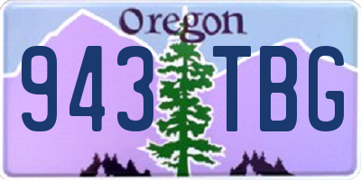 OR license plate 943TBG