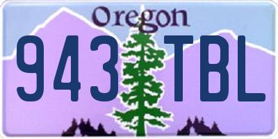 OR license plate 943TBL