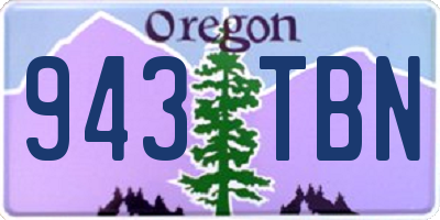 OR license plate 943TBN