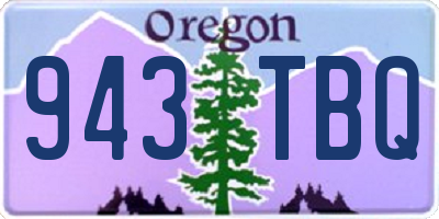 OR license plate 943TBQ