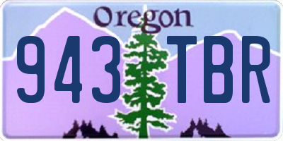 OR license plate 943TBR