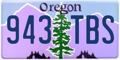 OR license plate 943TBS