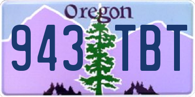 OR license plate 943TBT