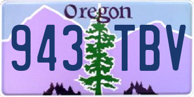 OR license plate 943TBV