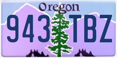 OR license plate 943TBZ