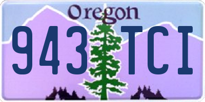 OR license plate 943TCI
