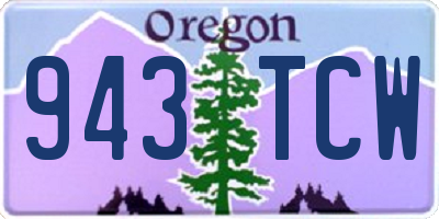OR license plate 943TCW