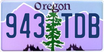 OR license plate 943TDB