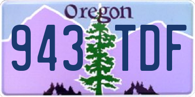 OR license plate 943TDF