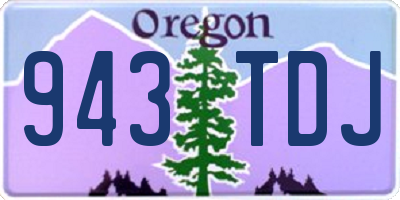 OR license plate 943TDJ
