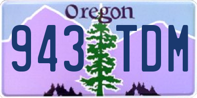 OR license plate 943TDM