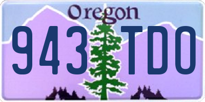 OR license plate 943TDO