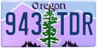 OR license plate 943TDR