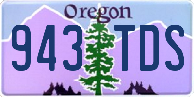 OR license plate 943TDS