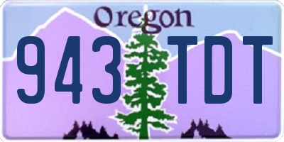 OR license plate 943TDT