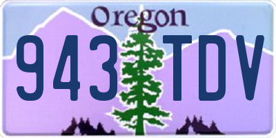 OR license plate 943TDV