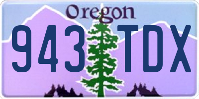 OR license plate 943TDX
