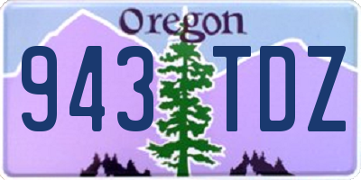 OR license plate 943TDZ