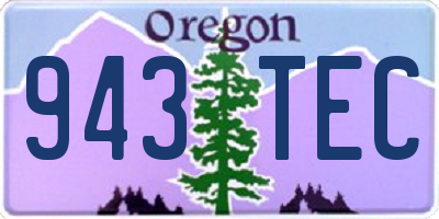 OR license plate 943TEC