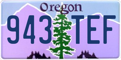 OR license plate 943TEF