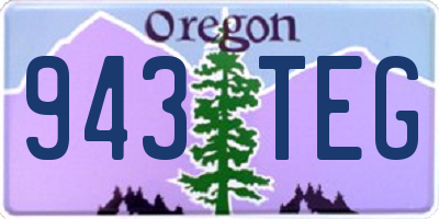 OR license plate 943TEG