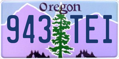 OR license plate 943TEI