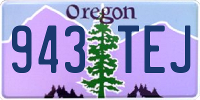 OR license plate 943TEJ