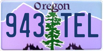 OR license plate 943TEL