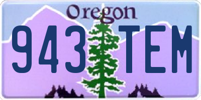 OR license plate 943TEM