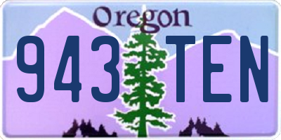 OR license plate 943TEN