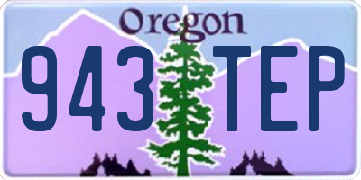 OR license plate 943TEP