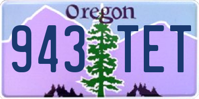 OR license plate 943TET