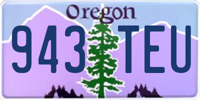 OR license plate 943TEU