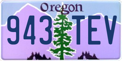OR license plate 943TEV