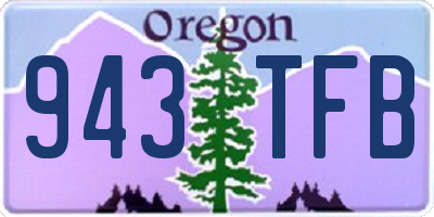 OR license plate 943TFB