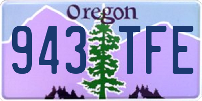 OR license plate 943TFE