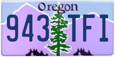 OR license plate 943TFI