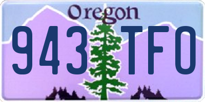 OR license plate 943TFO
