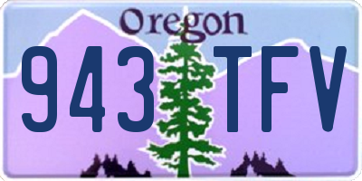 OR license plate 943TFV