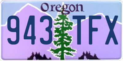 OR license plate 943TFX