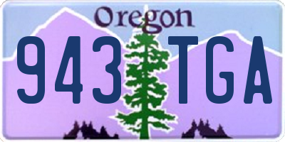 OR license plate 943TGA